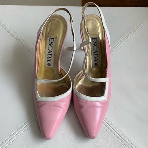 Escada heels in pink and white size 6.5